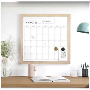 Martha Stewart Magnetic Dry Erase Calendar Whiteboard Light Natural Woodgrain